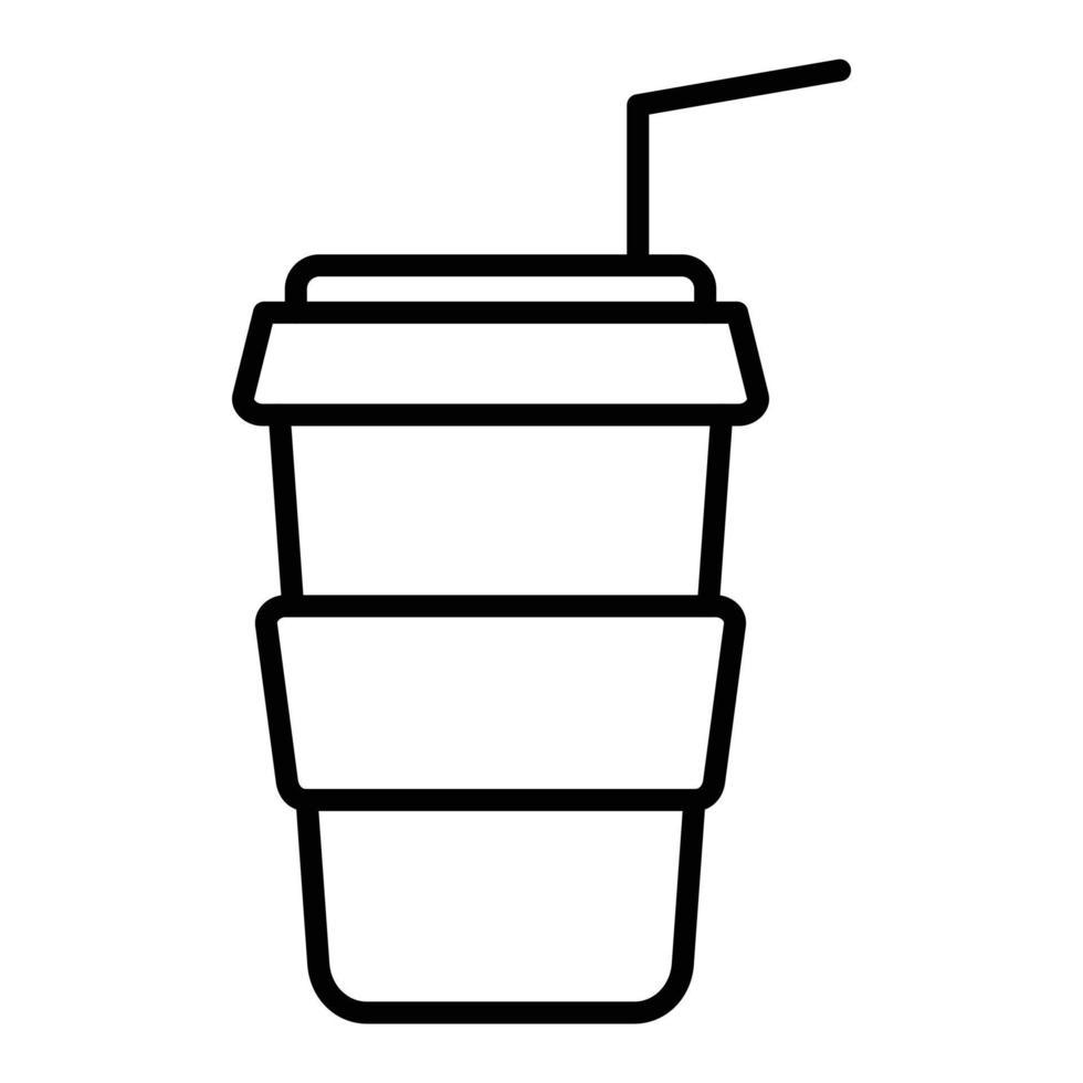 kaffe takeaway ikon stil vektor