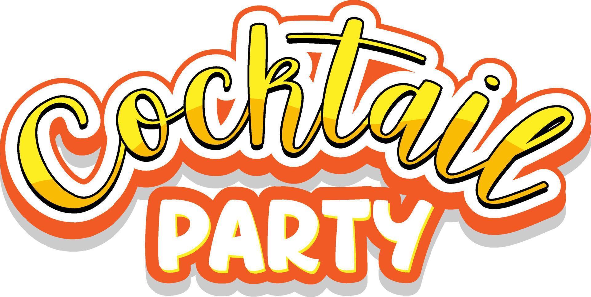 ett cocktailparty banner text vektor