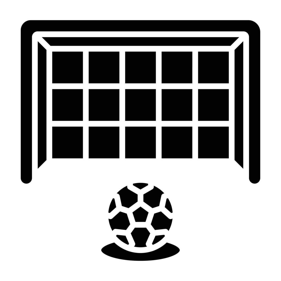 Fußball-Freistoß-Icon-Stil vektor