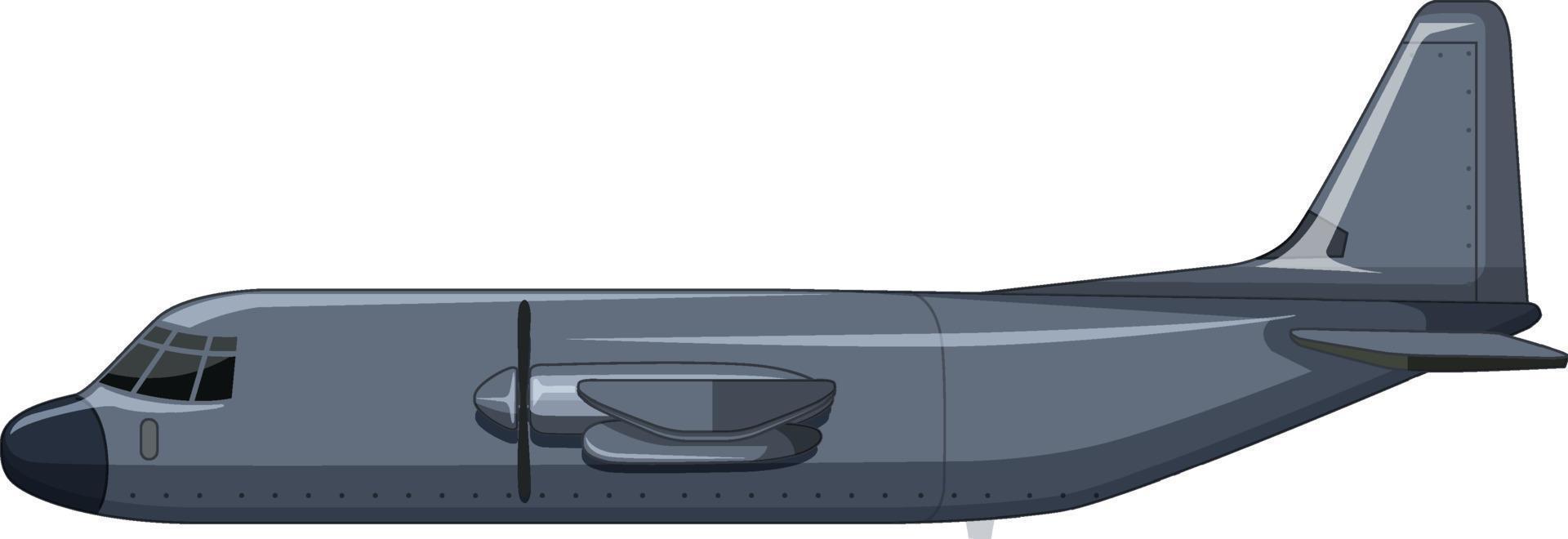 ett militärflygplan på vit bakgrund vektor