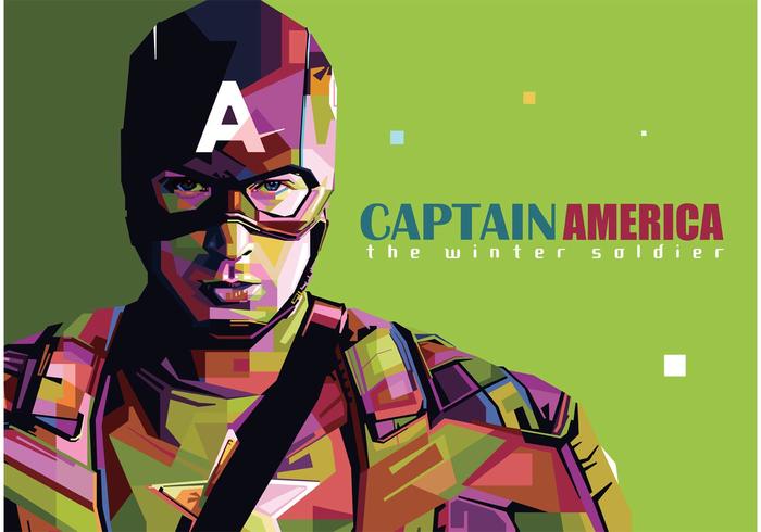 Captain America Vector Porträtt