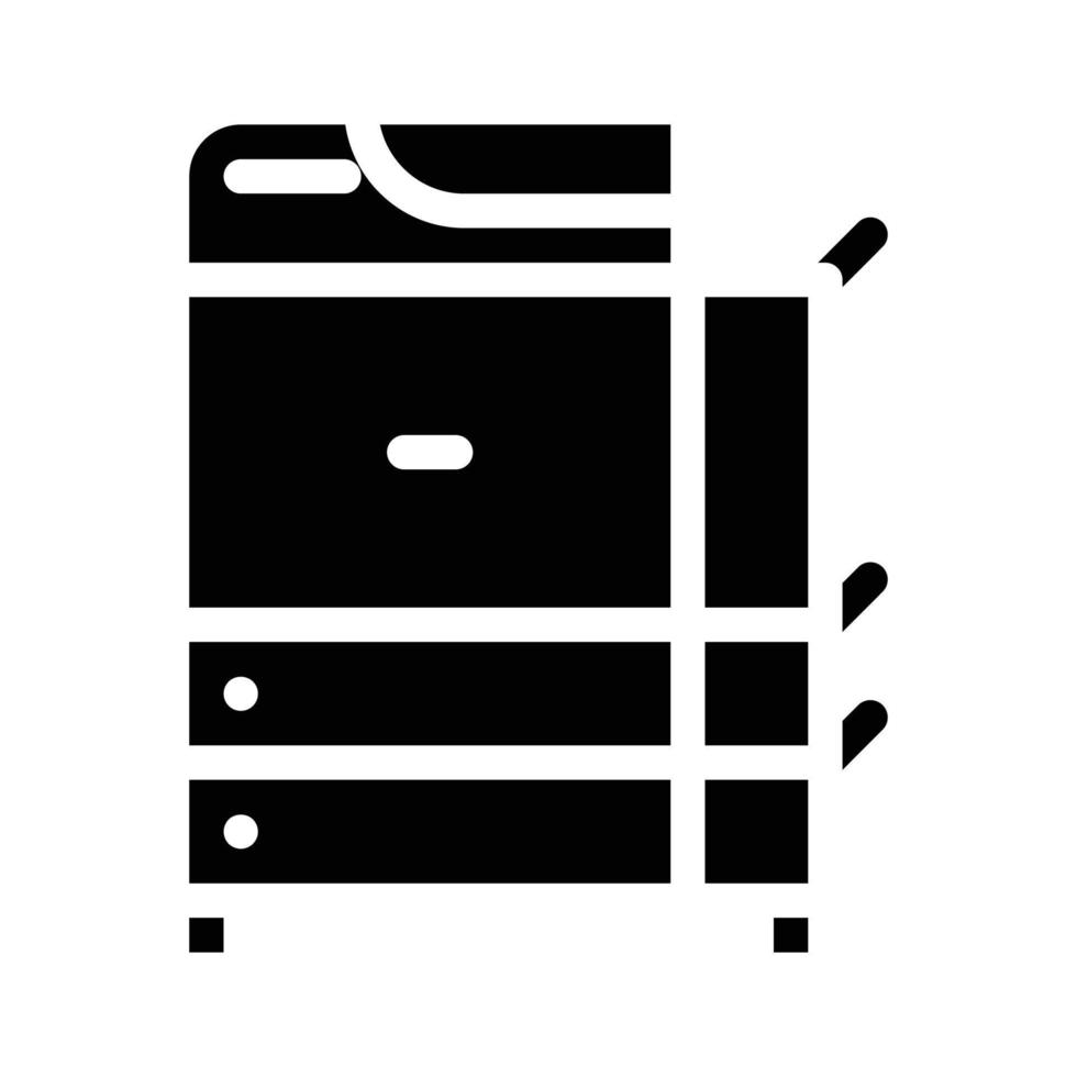 Kopiermaschine Ausrüstung Glyphen-Symbol Vektor-Illustration vektor