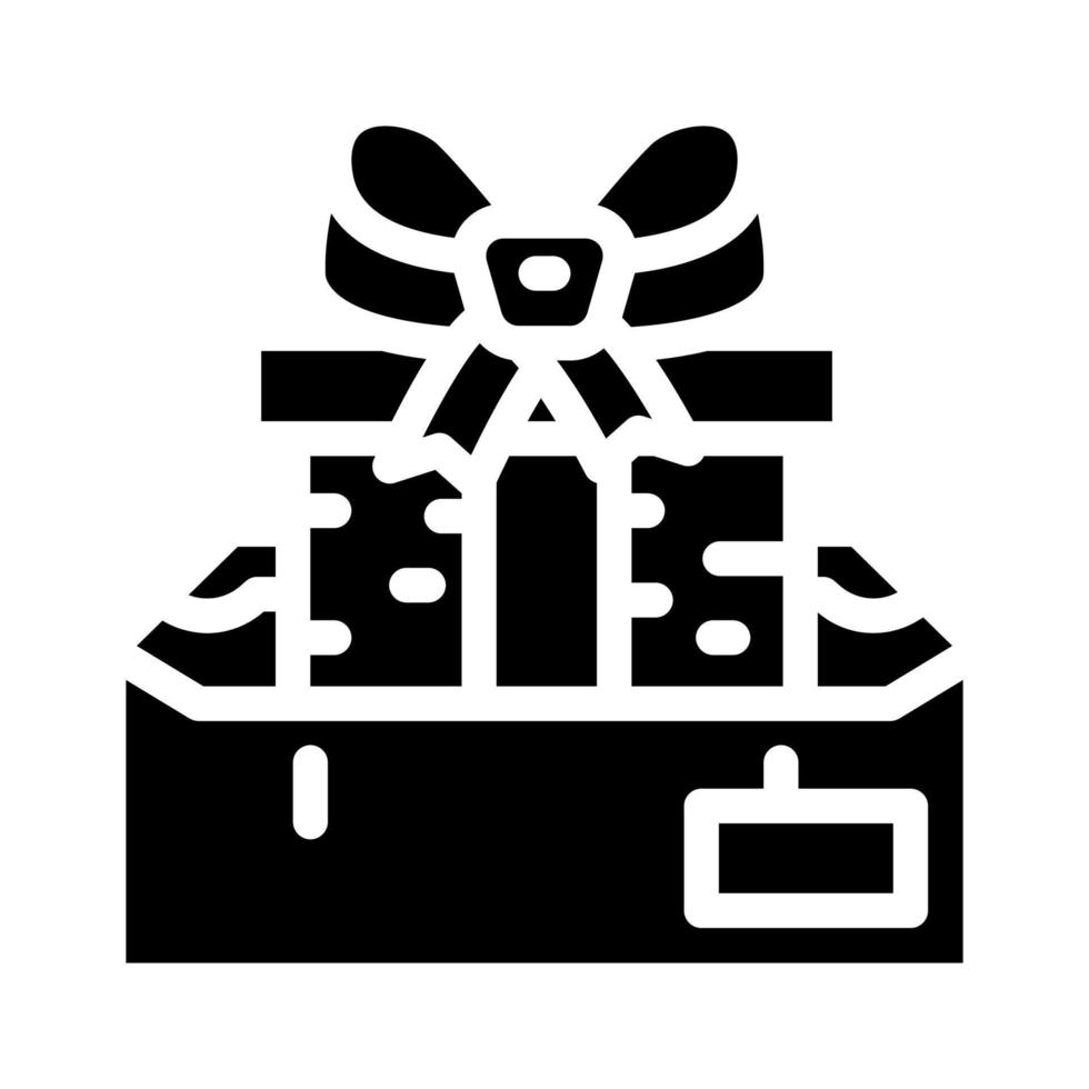 lieferung geschenk glyph symbol vektor illustration