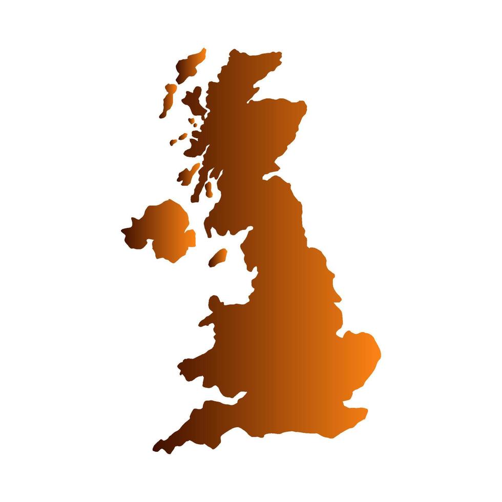 Storbritannien karta illustrerad på vit bakgrund vektor