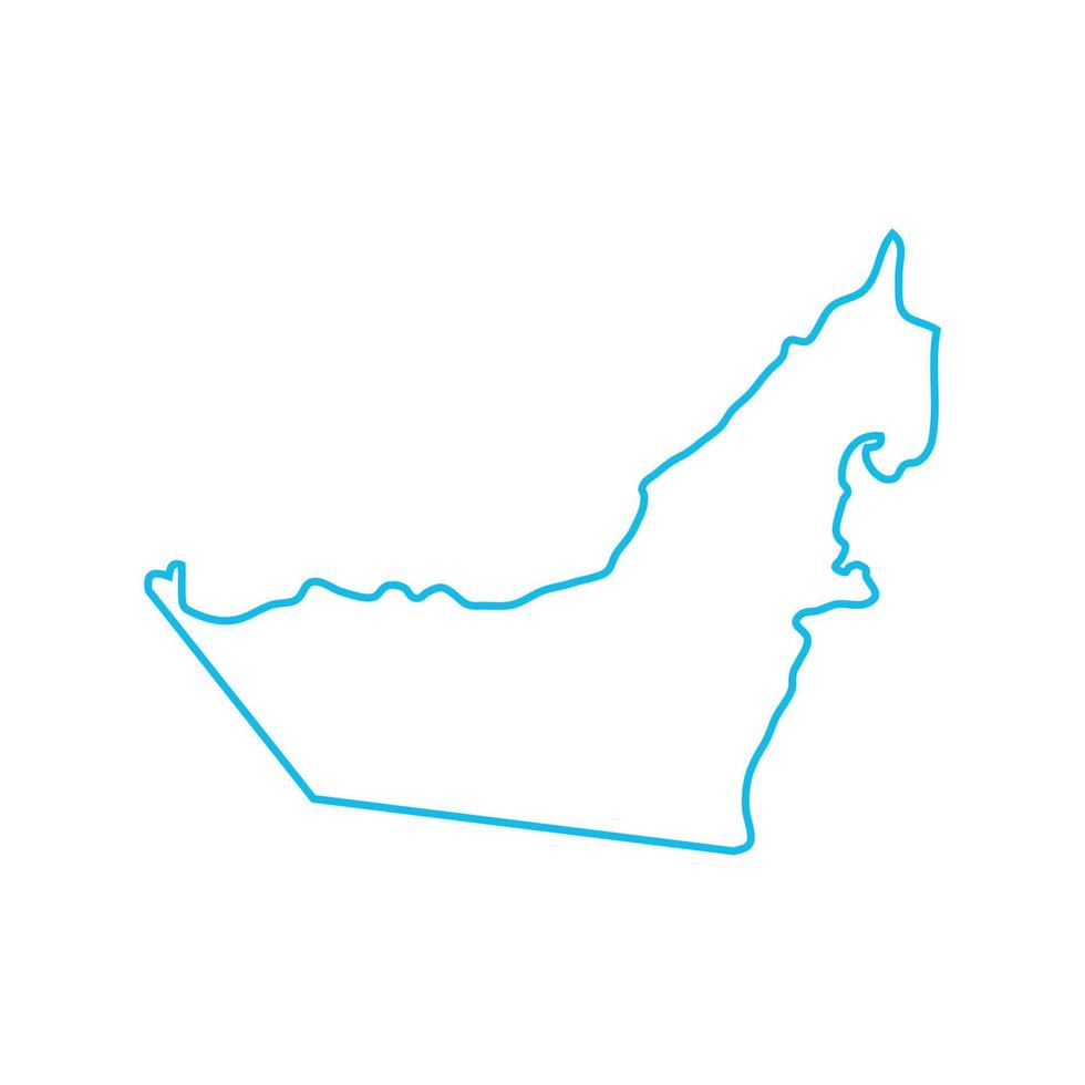 arabiska emiraten karta illustrerad på vit bakgrund vektor