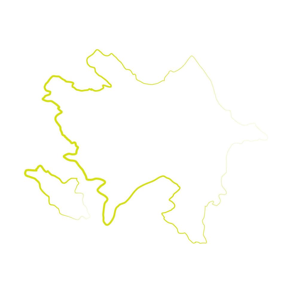 azerbajdzjan karta illustrerad på vit bakgrund vektor