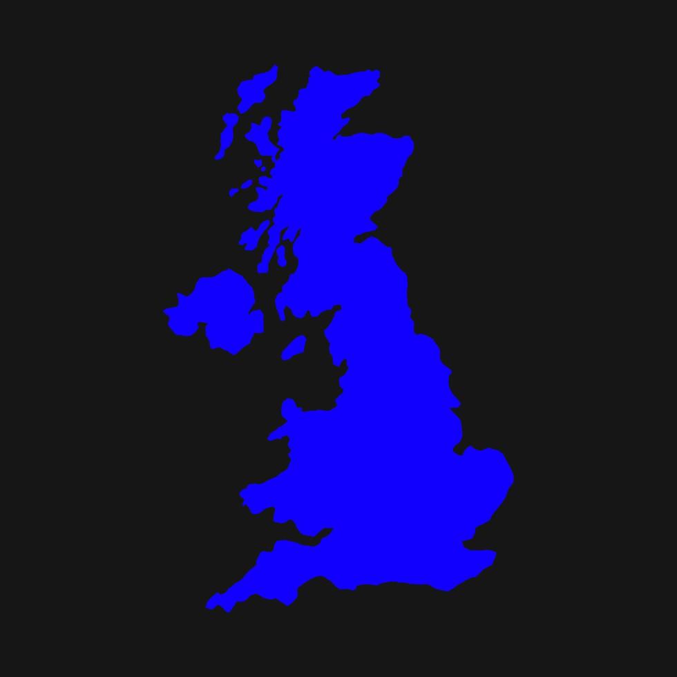 Storbritannien karta illustrerad på vit bakgrund vektor