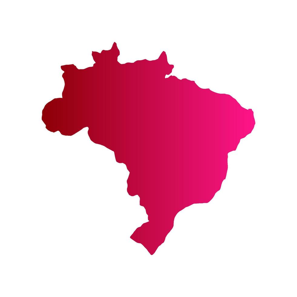 Brasilien karta illustrerad på vit bakgrund vektor