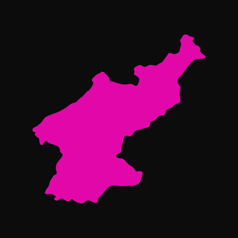 Nordkorea karta illustrerad på vit bakgrund vektor