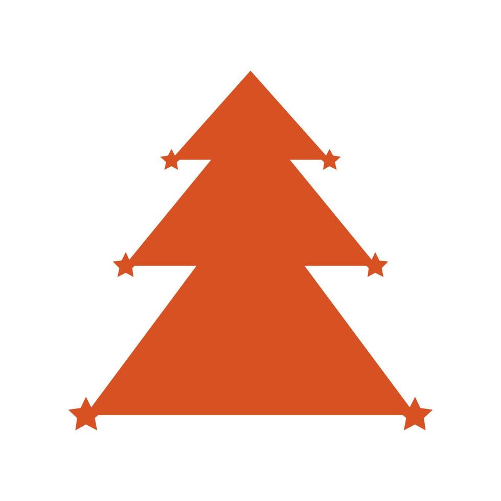 julgran illustrerad på vit bakgrund vektor