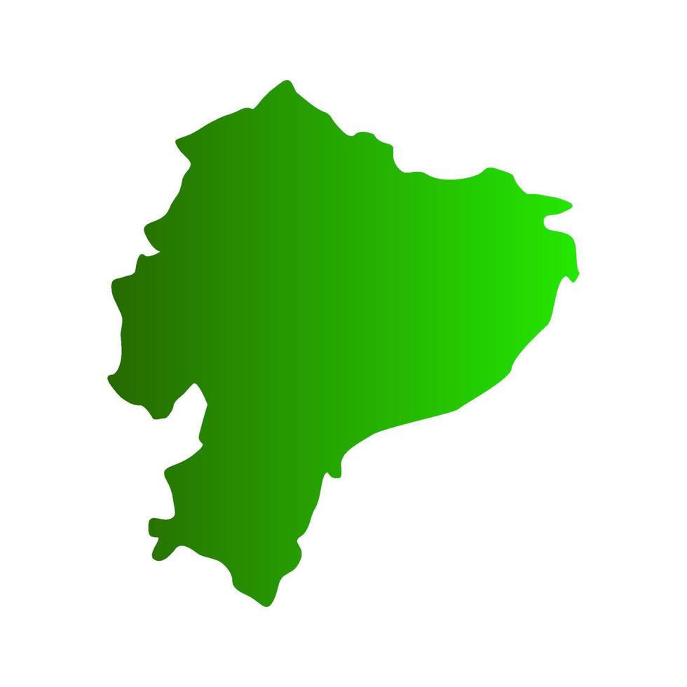 Ecuador-Karte auf weißem Hintergrund dargestellt vektor