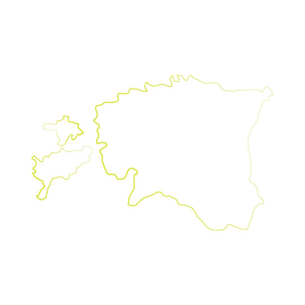 estland karta illustrerad på en vit bakgrund vektor