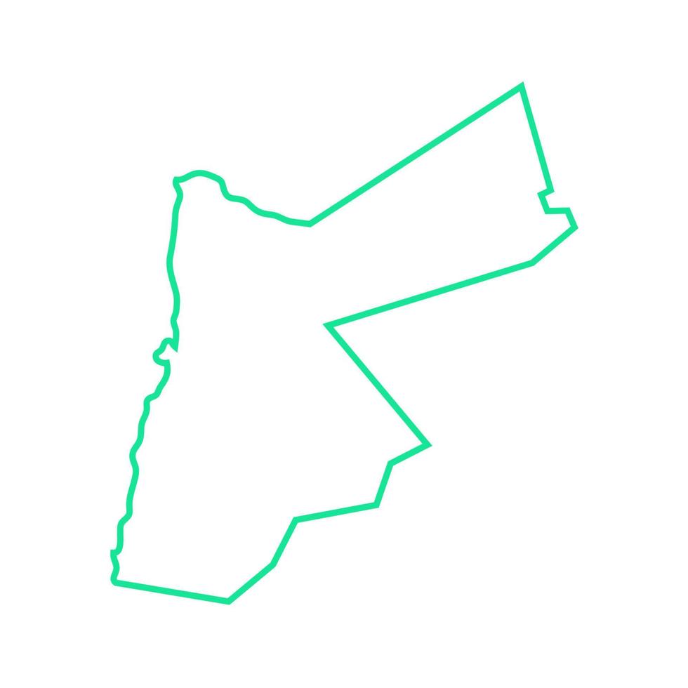 Jordanien-Karte auf weißem Hintergrund dargestellt vektor