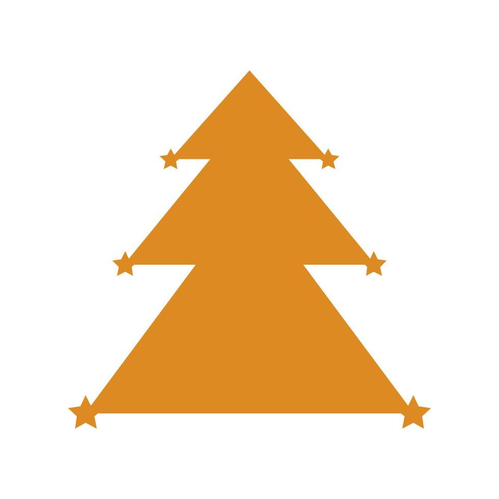 julgran illustrerad på vit bakgrund vektor