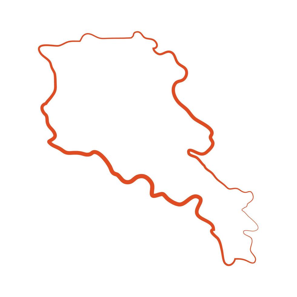 Armenien-Karte auf weißem Hintergrund dargestellt vektor