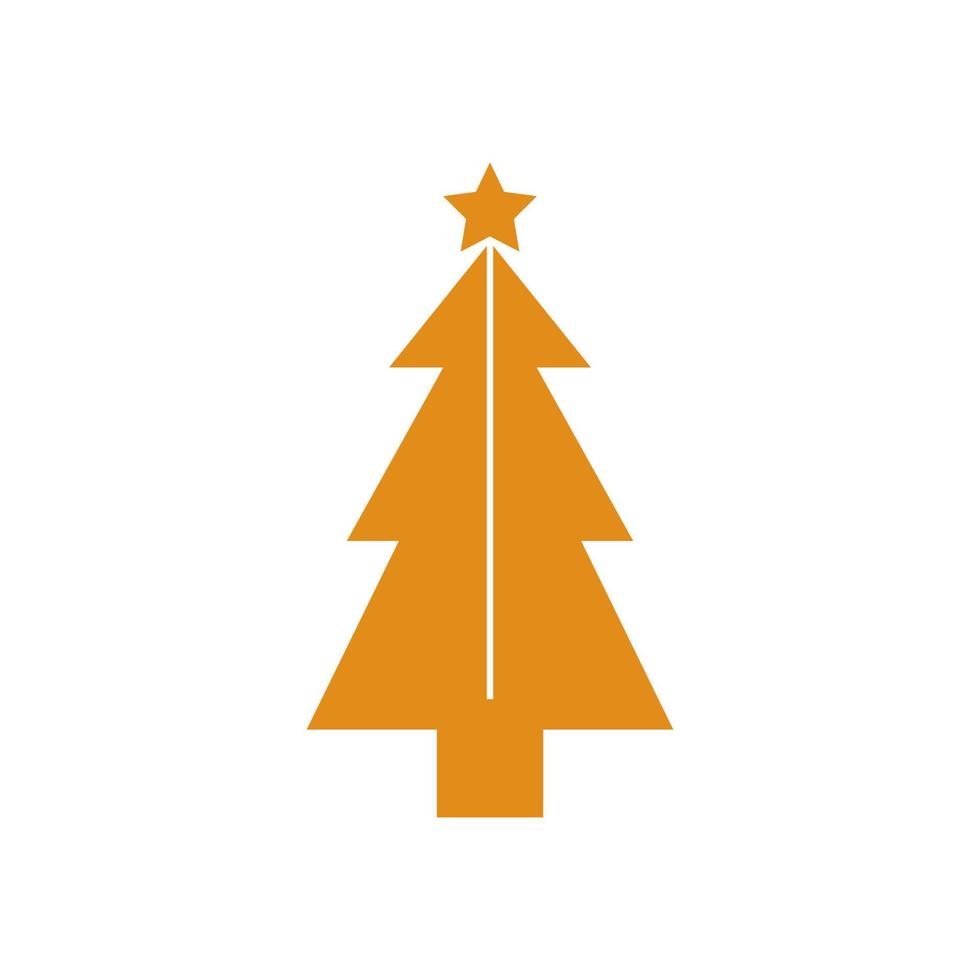 Weihnachtsbaum dargestellt auf weißem Hintergrund vektor