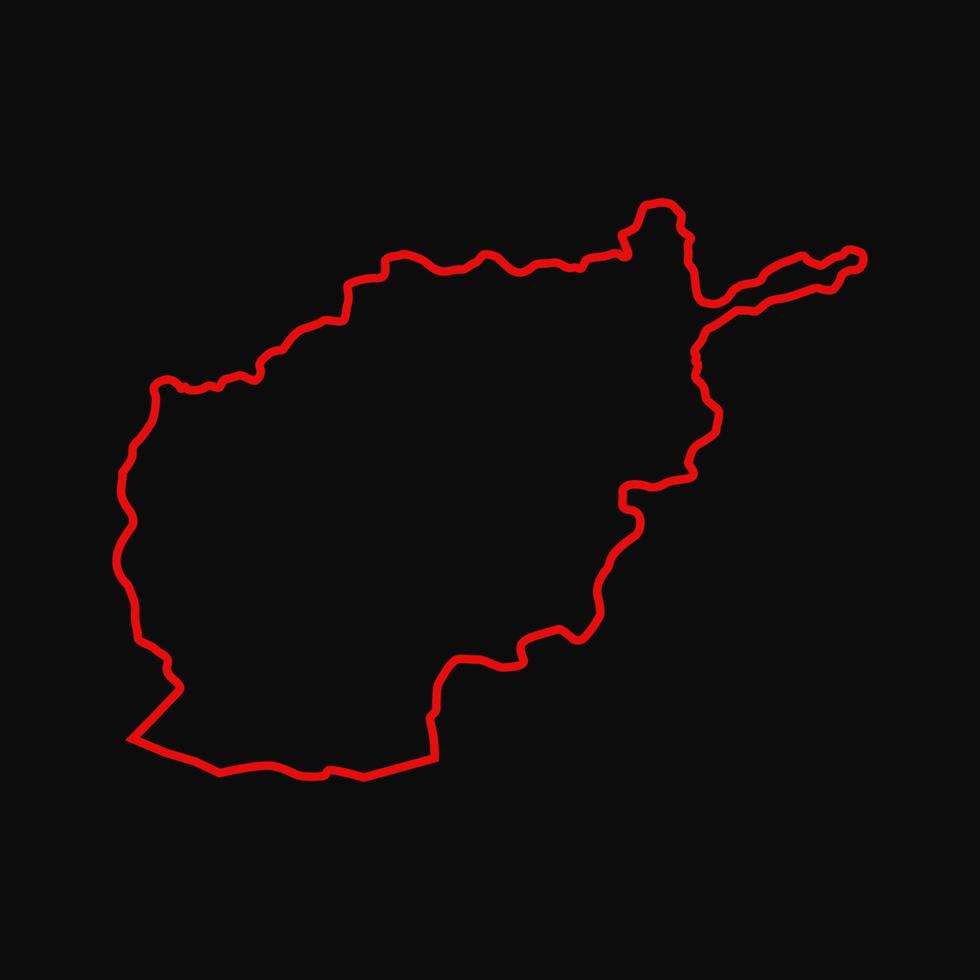Afghanistan-Karte auf weißem Hintergrund dargestellt vektor