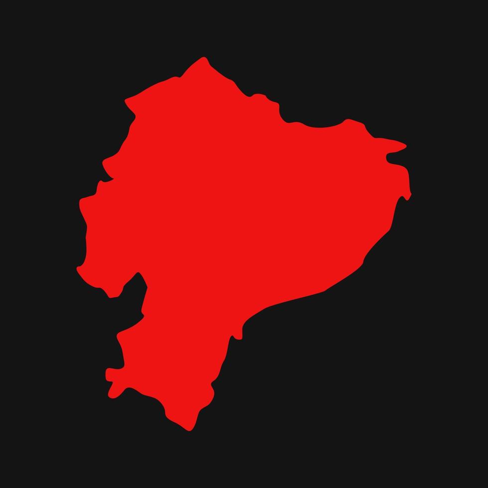 Ecuador-Karte auf weißem Hintergrund dargestellt vektor