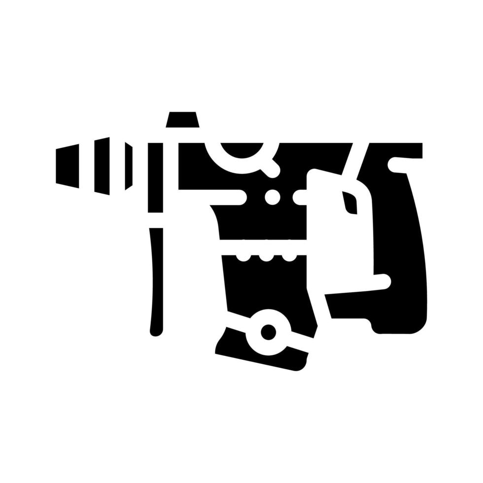 Perforator-Werkzeug-Glyphen-Symbol-Vektor-Illustration schwarz vektor