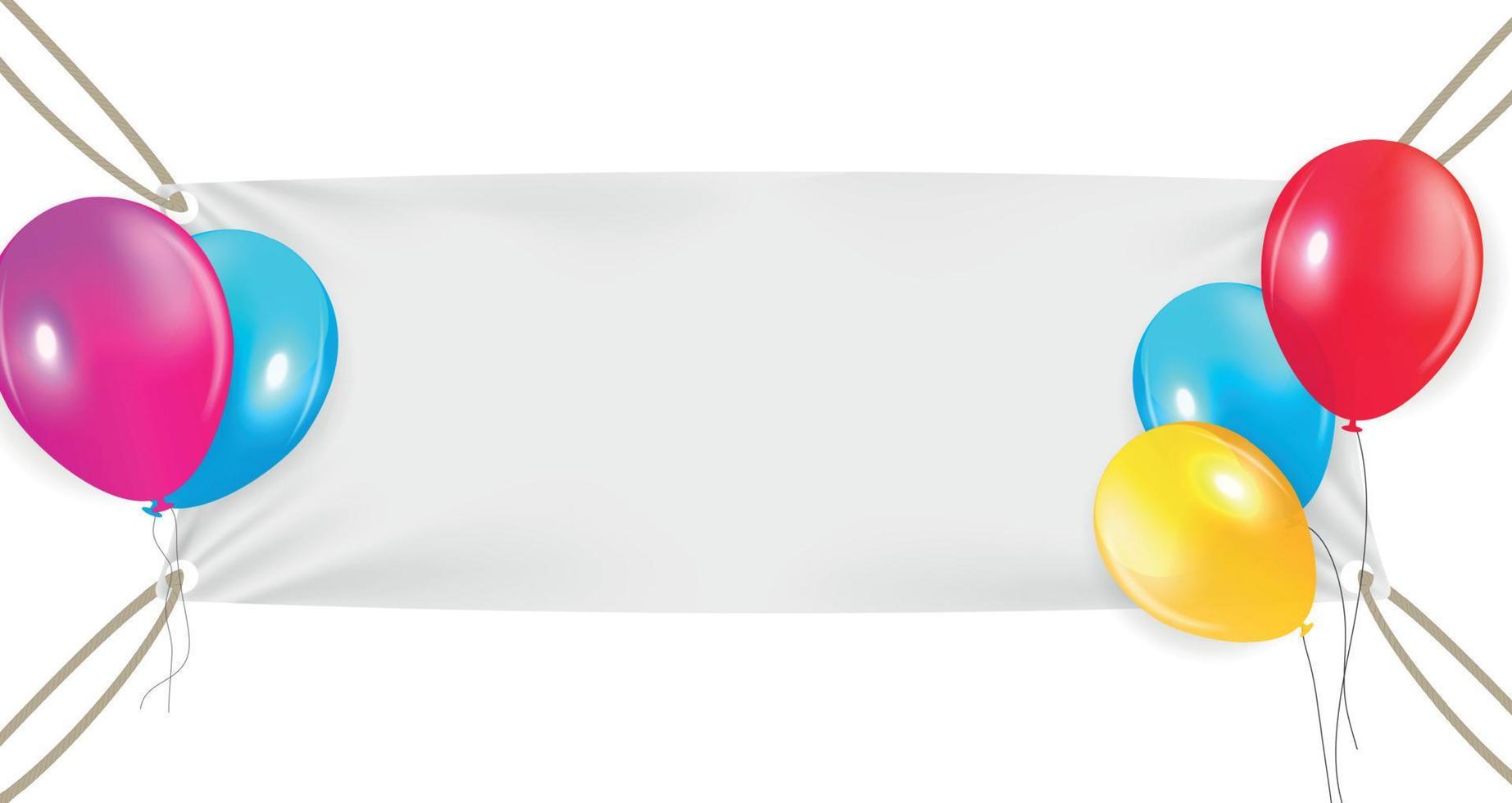 farbige Ballons Hintergrund, Vektor-Illustration. vektor