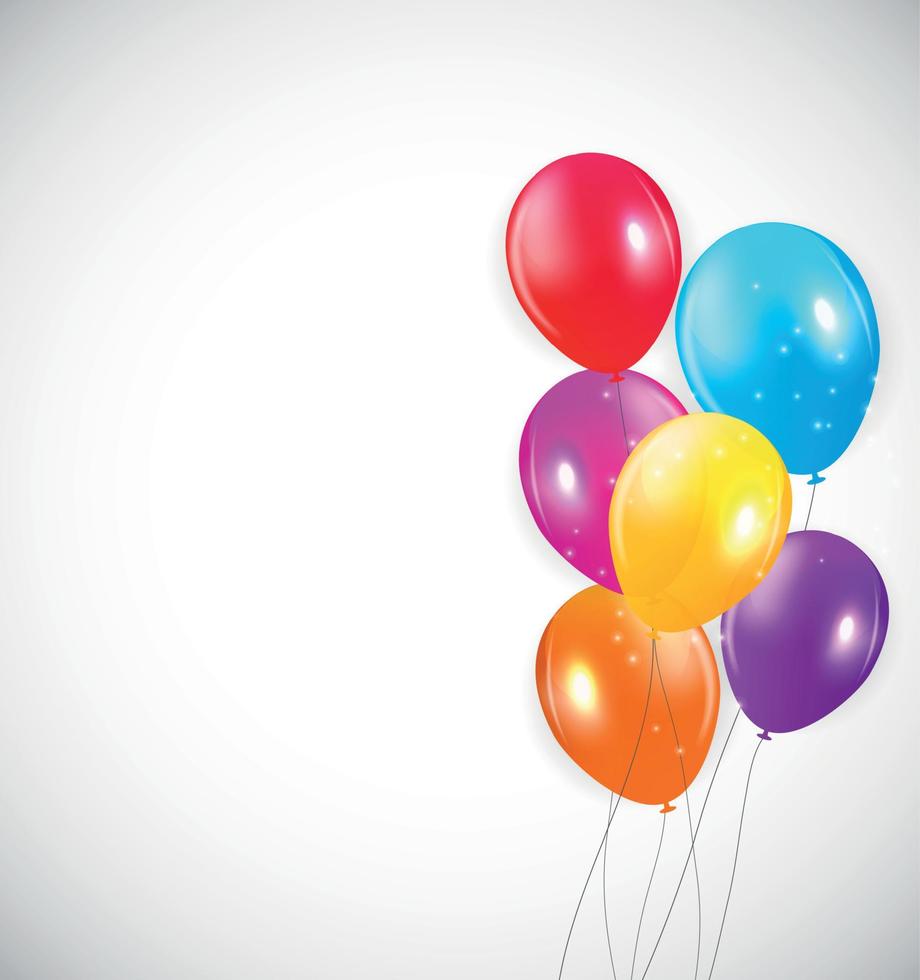 Reihe von farbigen Luftballons, Vektor-Illustration. vektor