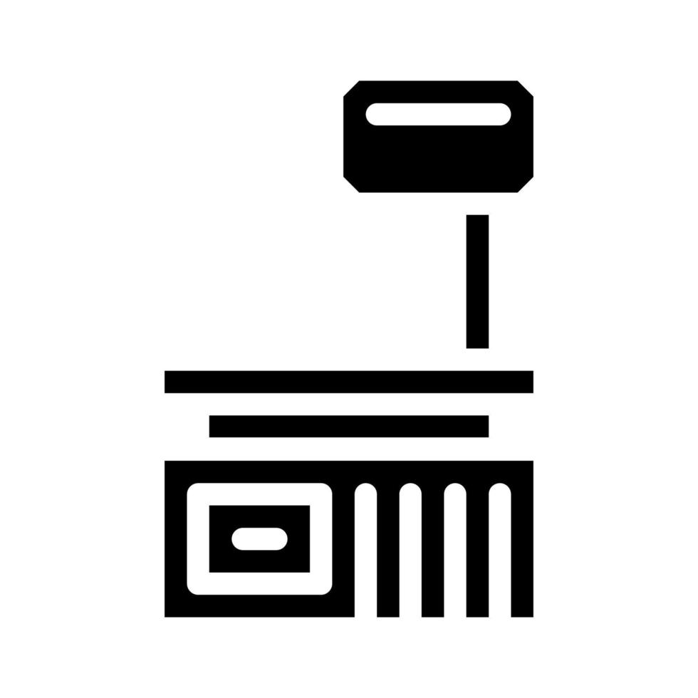 Waage skaliert Shop-Ausrüstung Glyphen-Symbol-Vektor-Illustration vektor