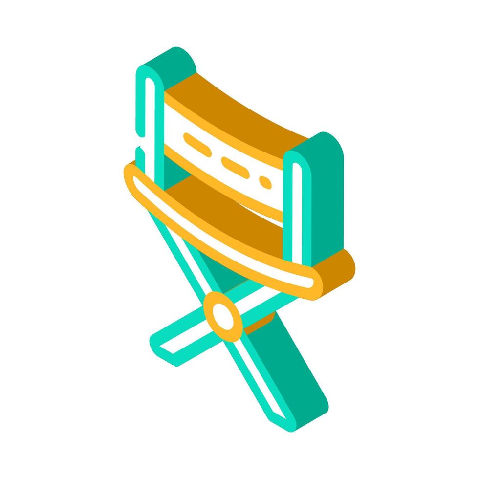 stol camping möbler isometrisk ikon vektorillustration vektor