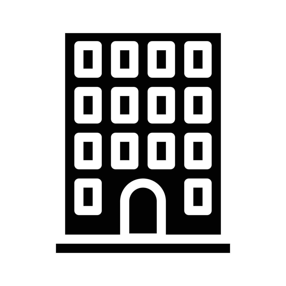 coworking building glyph symbol vektor schwarze illustration