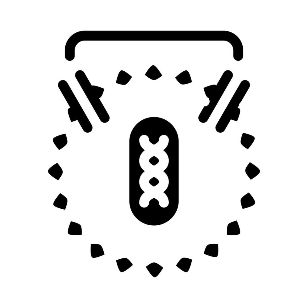 DNA-Decodierung für zukünftige Impfstoff-Glyphen-Symbolvektorillustration vektor