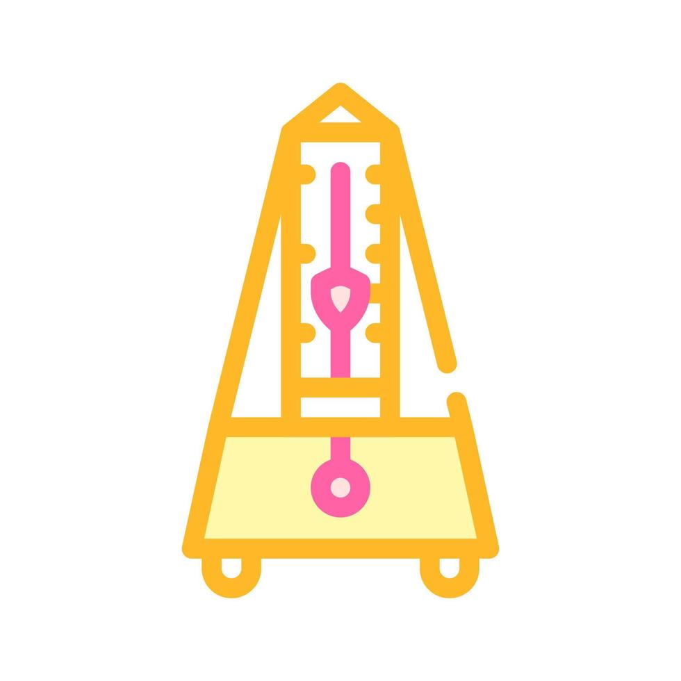 metronom verktyg färg ikon vektor illustration