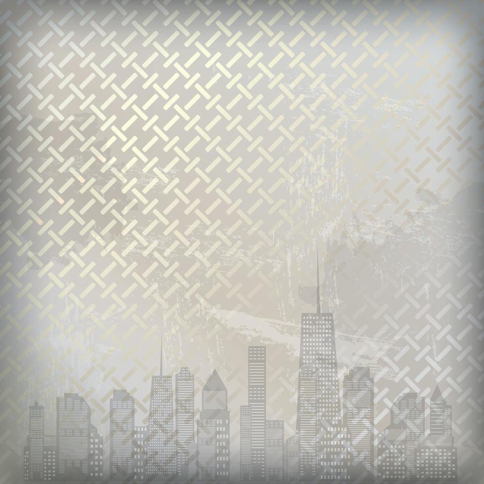 abstrakt metall bakgrund med städer siluett. vektor illustration. eps 10.