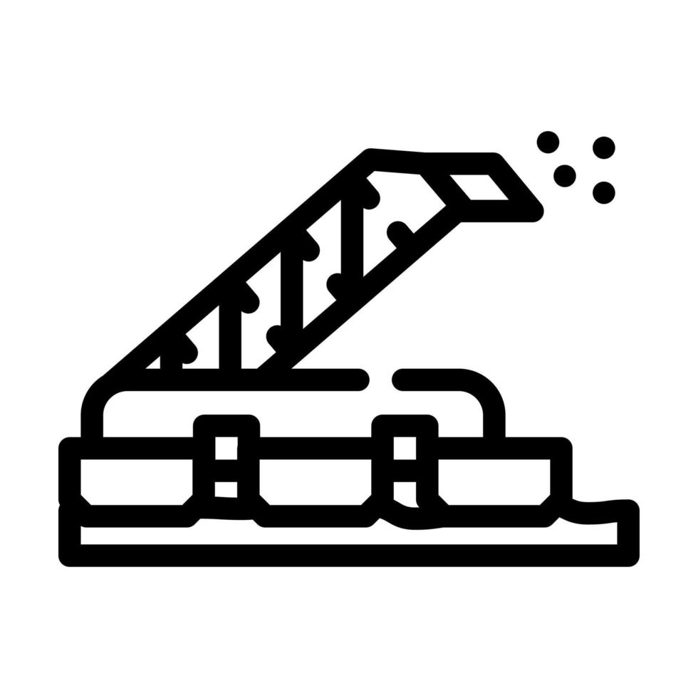 sod torfsammler maschine linie symbol vektor illustration