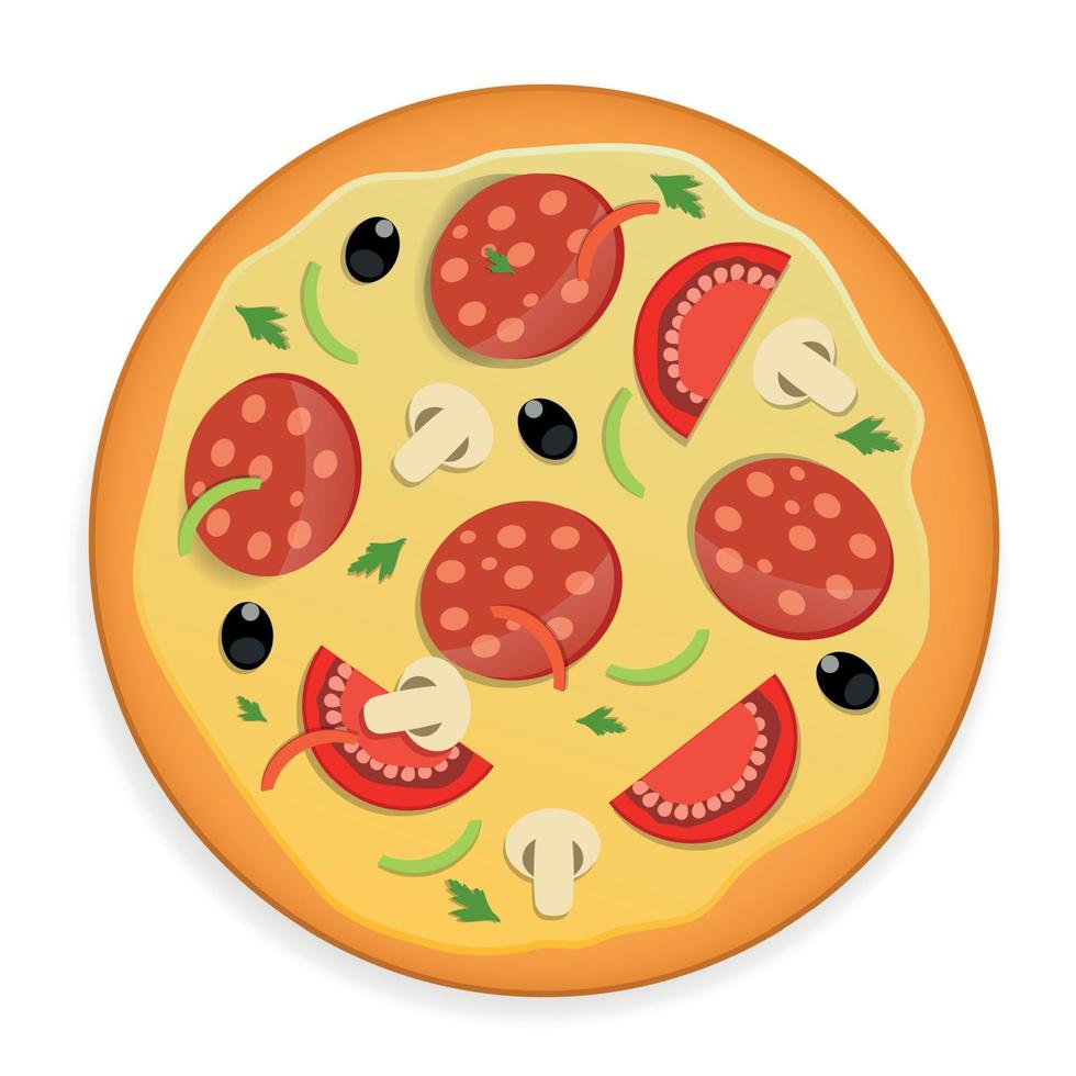 pizza ikon vektor illustration.