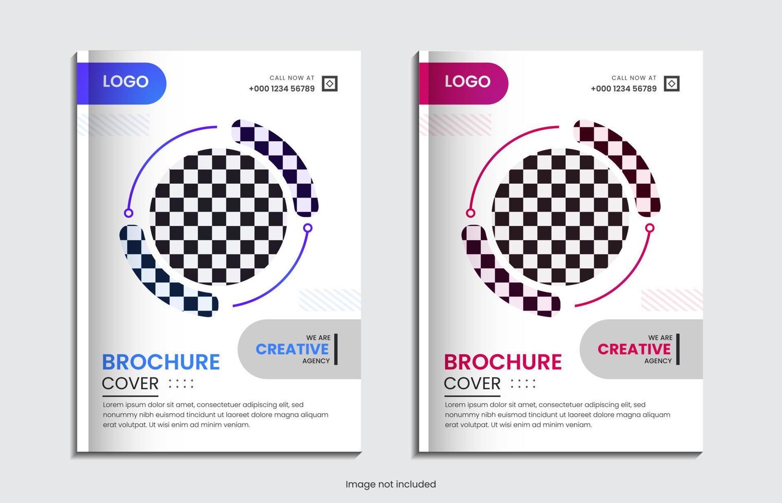 kreatives unternehmensbericht-cover-design mit runden kreativen formen vektor