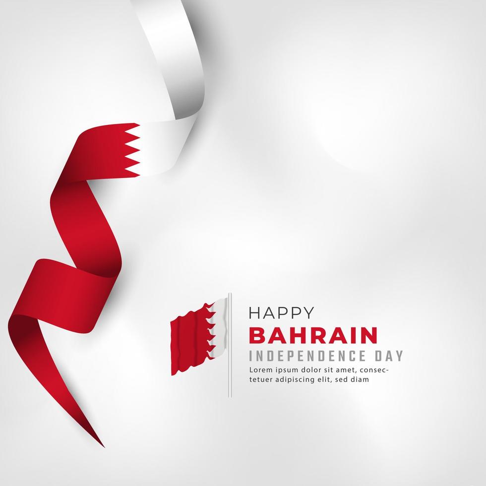 happy bahrain unabhängigkeitstag 16. dezember feier vektor design illustration. vorlage für poster, banner, werbung, grußkarte oder druckgestaltungselement