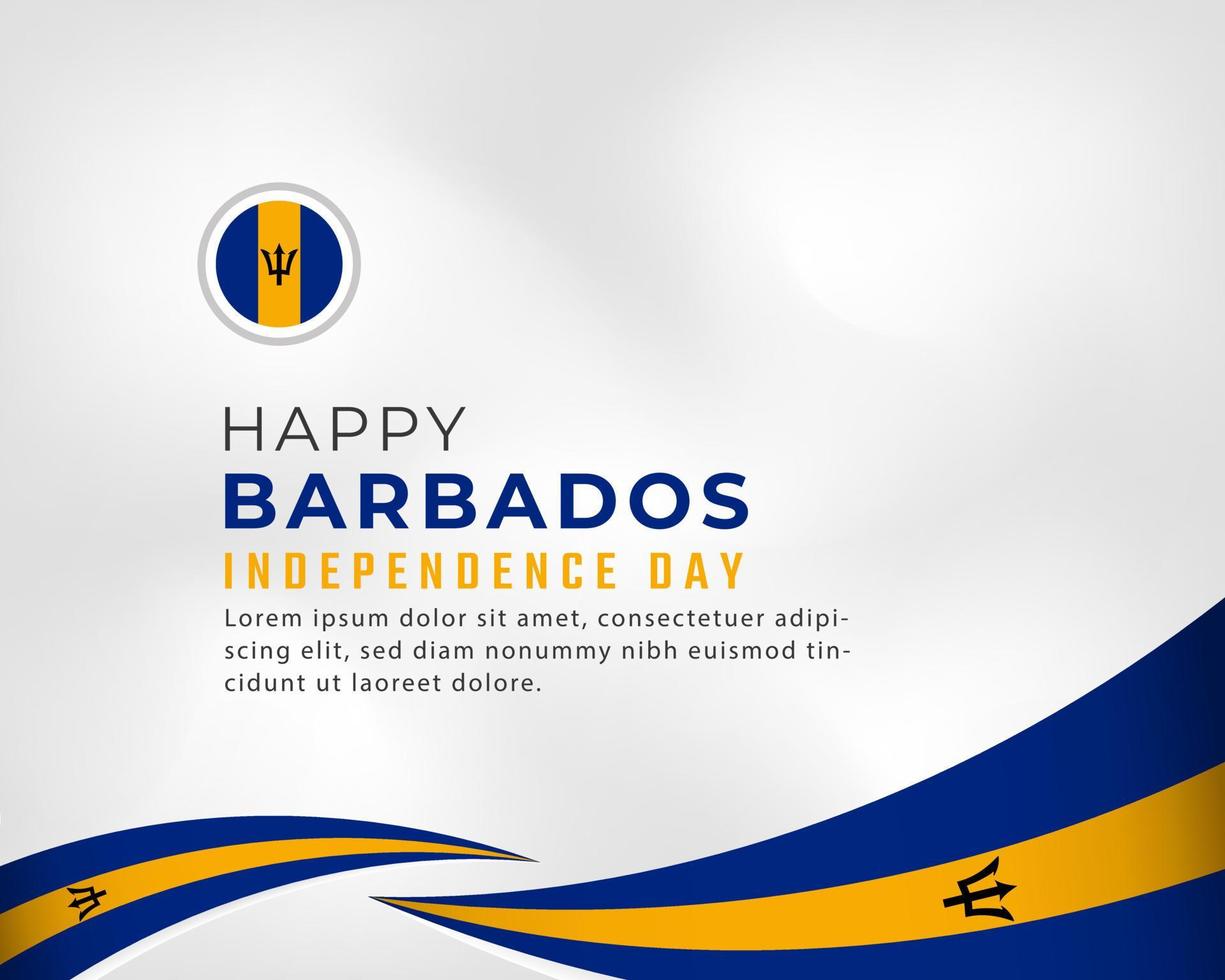 happy barbados unabhängigkeitstag 30. november feier vektor design illustration. vorlage für poster, banner, werbung, grußkarte oder druckgestaltungselement