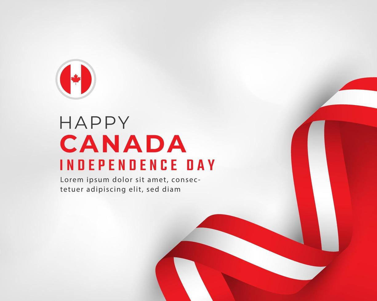 happy canada unabhängigkeitstag 1. juli feier vektor design illustration. vorlage für poster, banner, werbung, grußkarte oder druckgestaltungselement