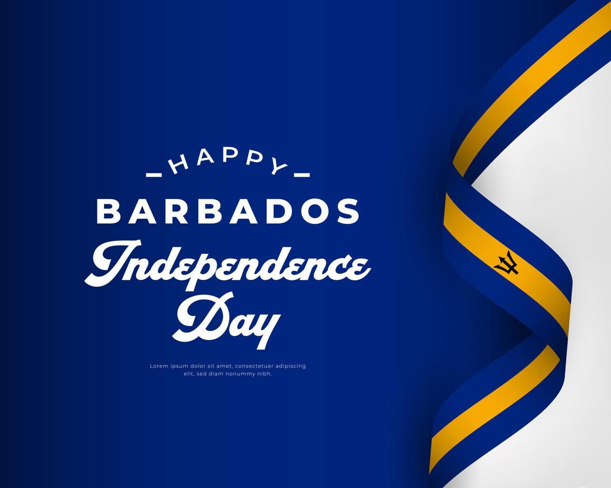 glad barbados självständighetsdag 30 november firande vektor designillustration. mall för affisch, banner, reklam, gratulationskort eller print designelement