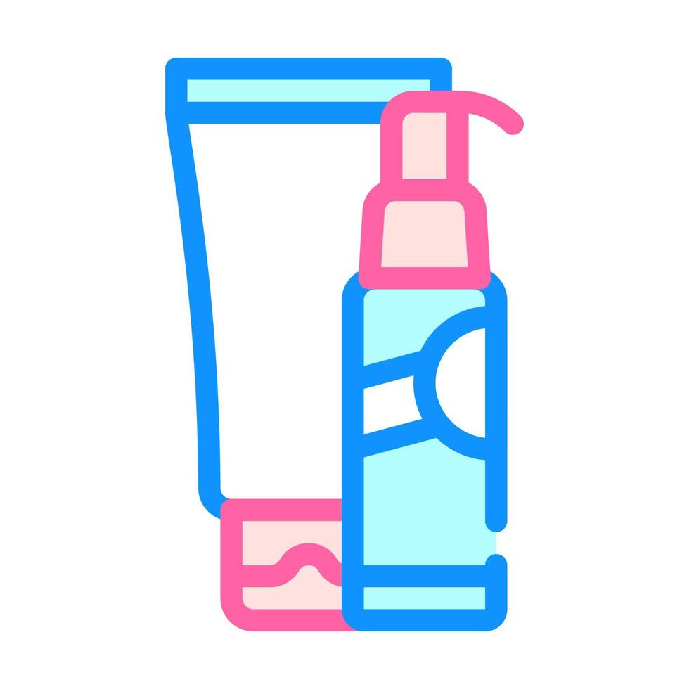 mjölk och hår emulsion färg ikon vektor illustration