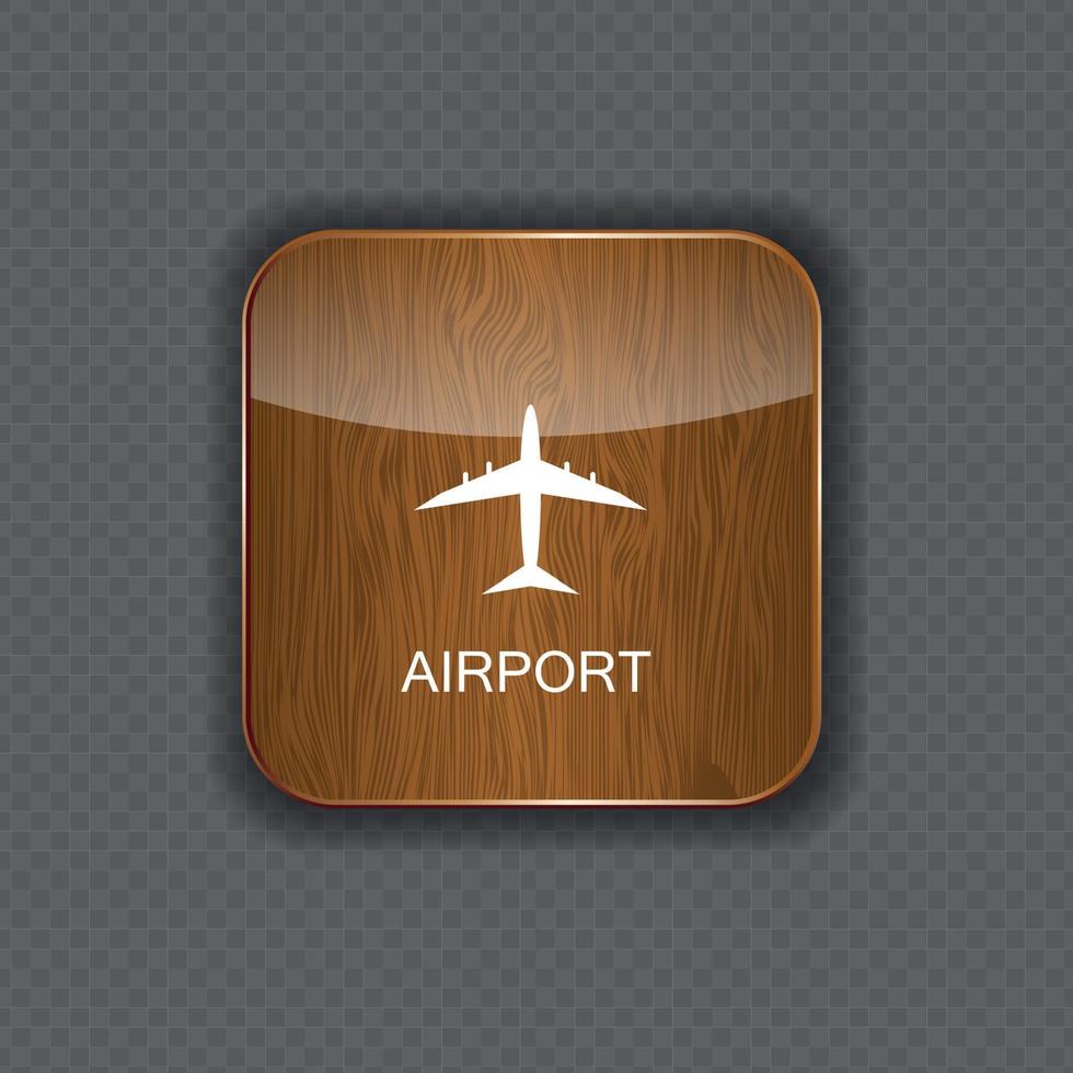 flygplats ansökan ikoner vektor