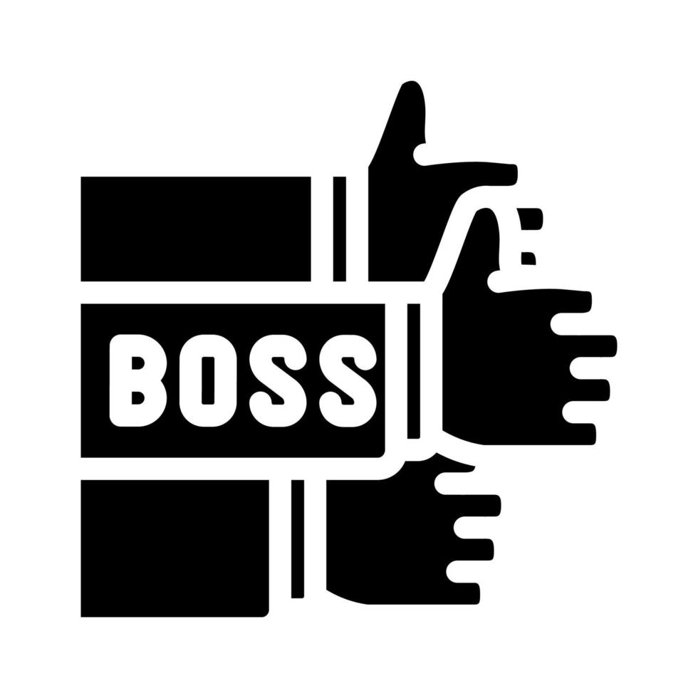 Likes für Boss-Glyphen-Symbol-Vektorillustration vektor