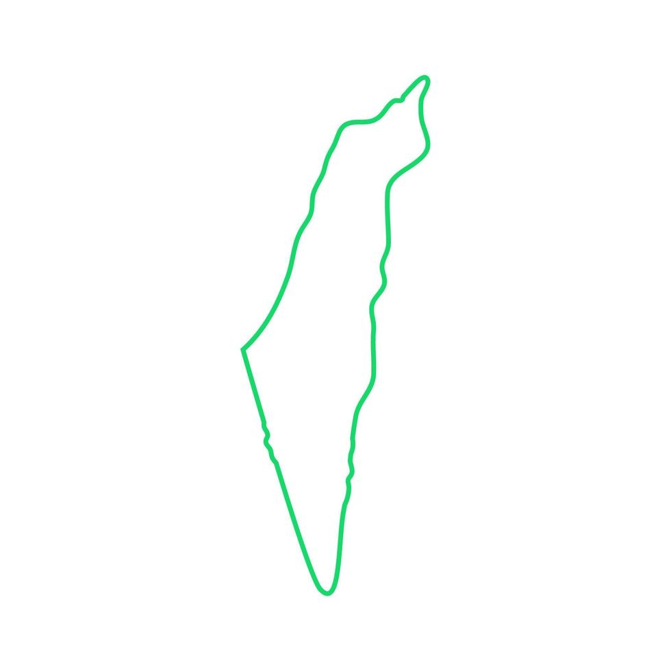 Israel-Karte auf weißem Hintergrund dargestellt vektor
