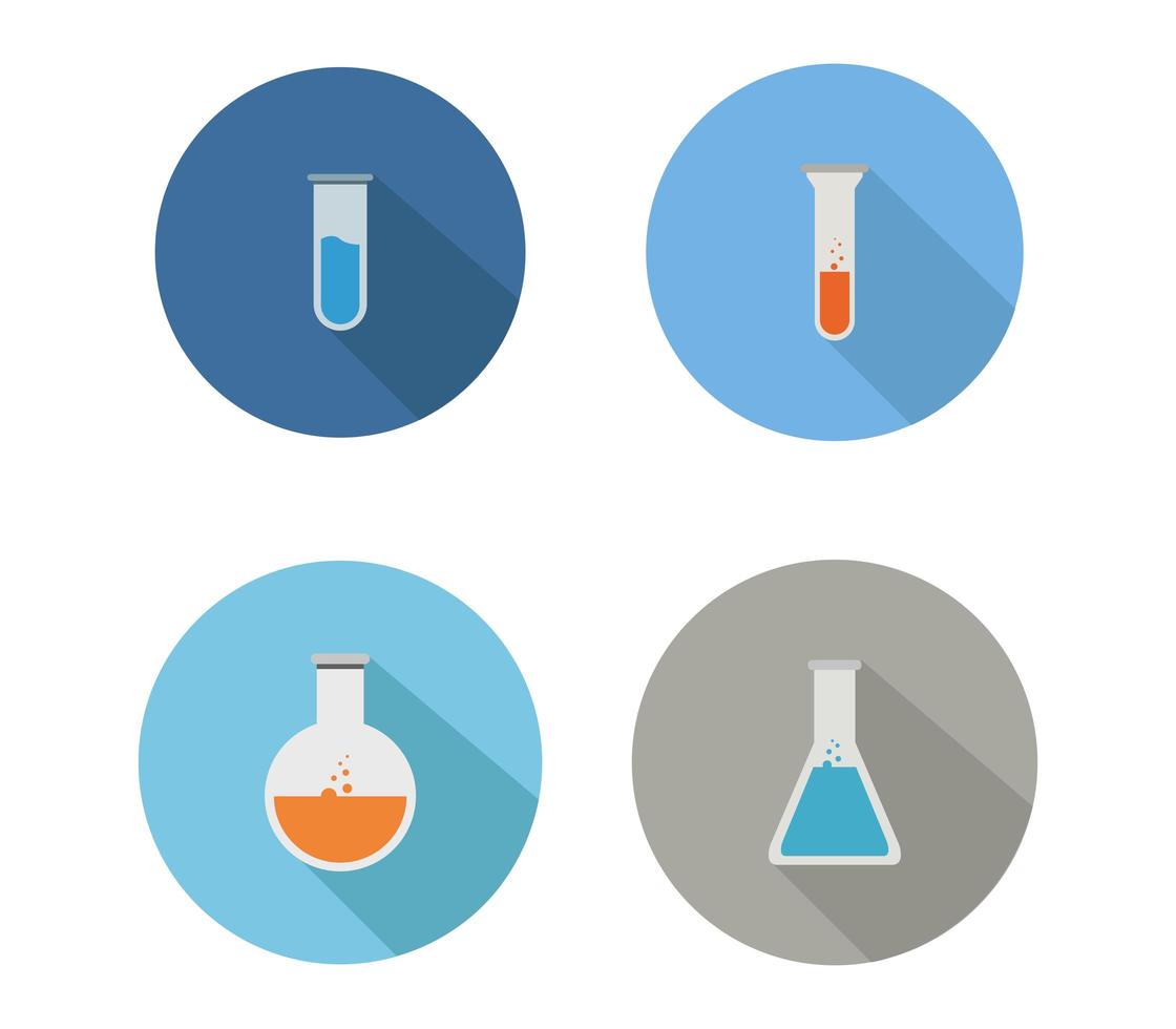 Wissenschaftsikone gesetzt vektor