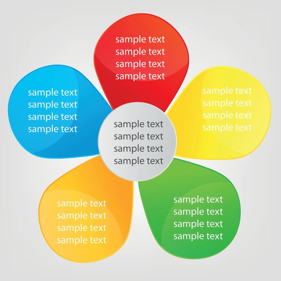 Konzept der bunten Blume für verschiedene Geschäftsdesigns. Vektor-Illustration vektor