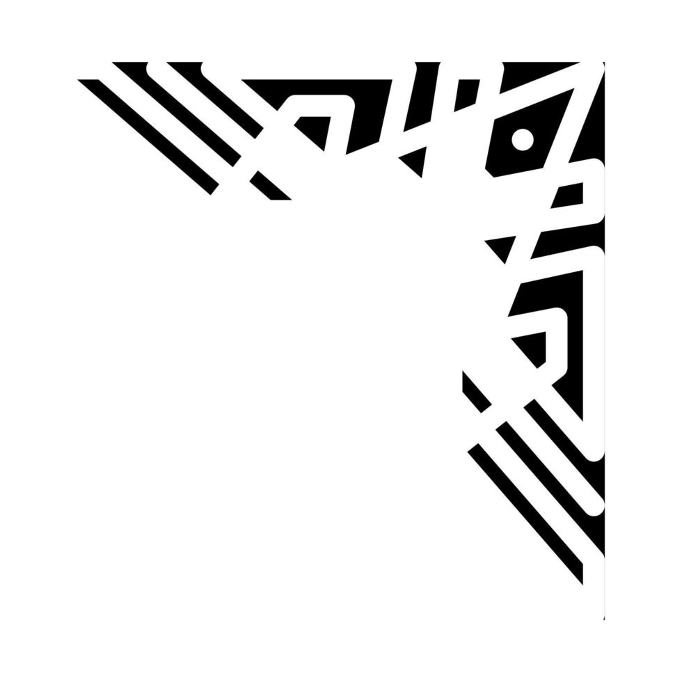Dekor Ecke Glyphe Symbol Vektor Illustration flach