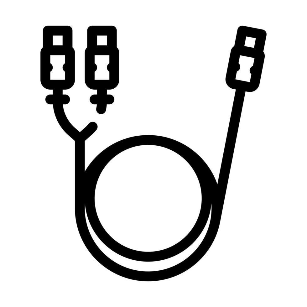 elektronisches Kabel für Kameralinie Symbol Vektor Illustration