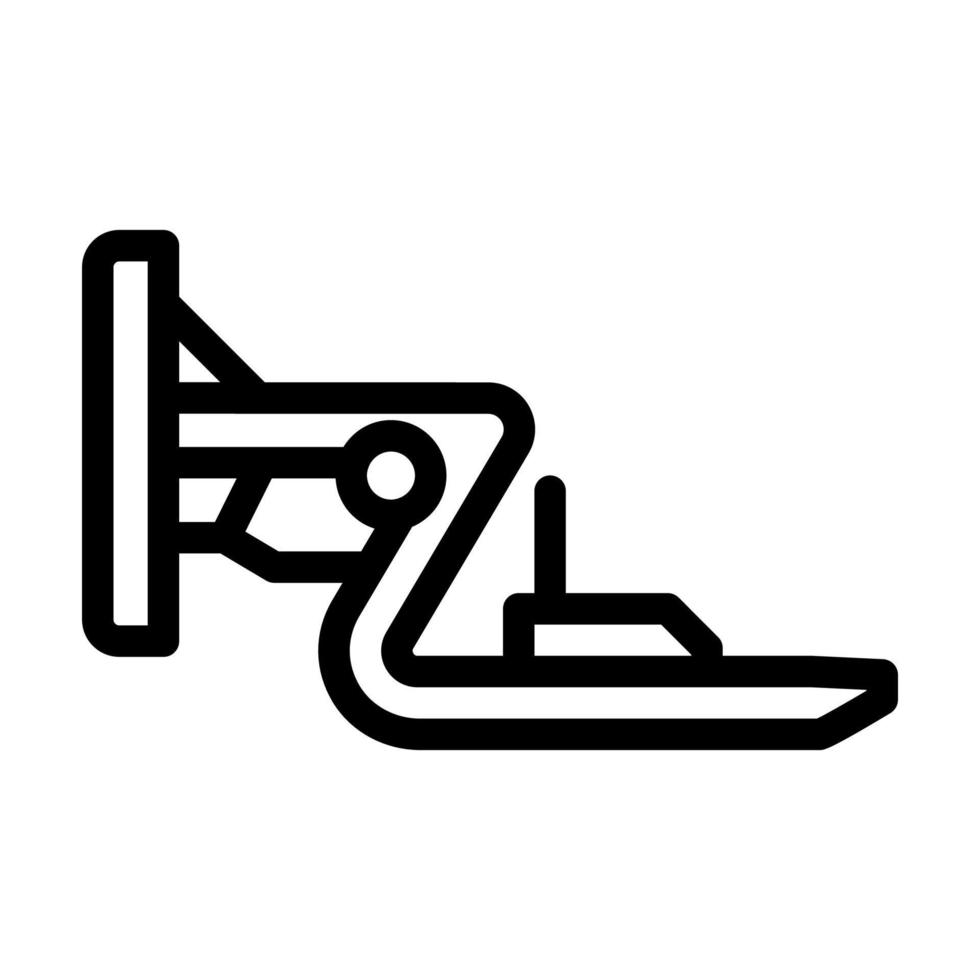 Schlitten Trainingsgeräte Symbol Leitung Vektor Illustration