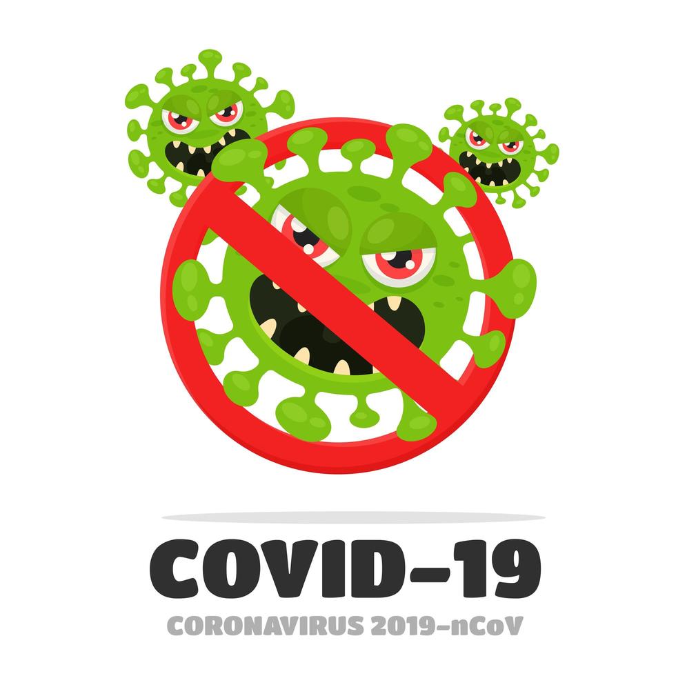 undvika coronavirus vektor