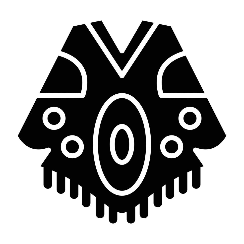 Poncho-Symbol-Stil vektor