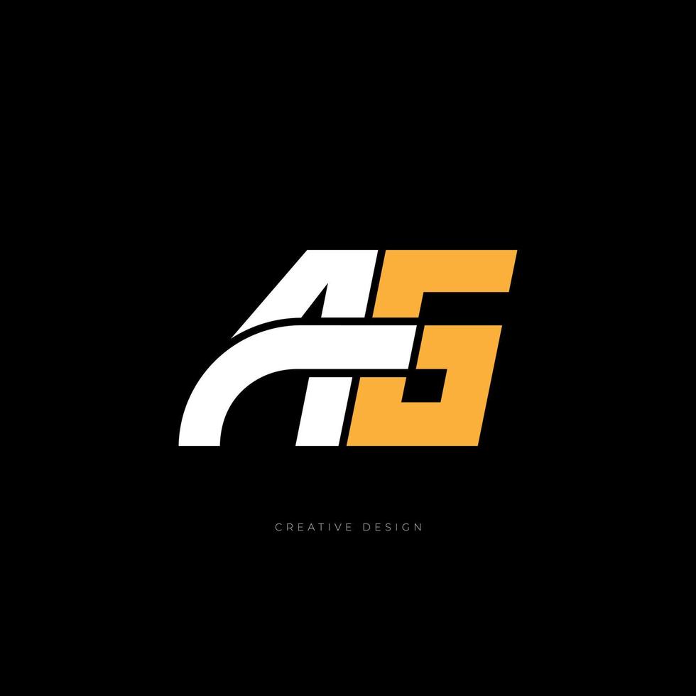 letter branding ag kreatives logo vektor
